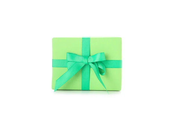 Концепция Красивого Рождественского Подарка Подарочная Коробка Изолированные Белом Фоне — стоковое фото