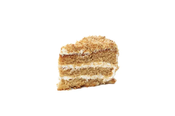 Έννοια Των Γλυκών Κέικ Μέλι Απομονώνονται Λευκό Φόντο — Φωτογραφία Αρχείου