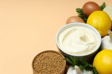 Sos kavramı, mayonez, metin için boşluk