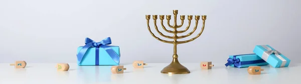 Concetto Vacanza Ebrea Composizioni Hanukkah — Foto Stock
