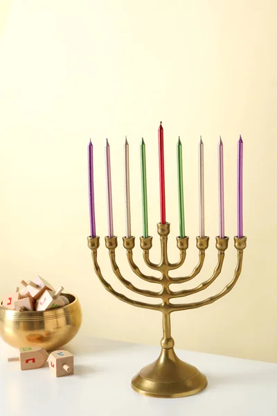 Concept Jewish Holiday Compositions Hanukkah — Stock Photo, Image