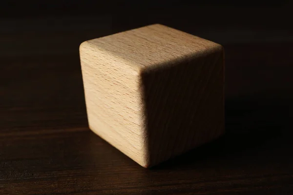 Holzwürfel Leerer Holzwürfel Für Verschiedene Konzepte — Stockfoto