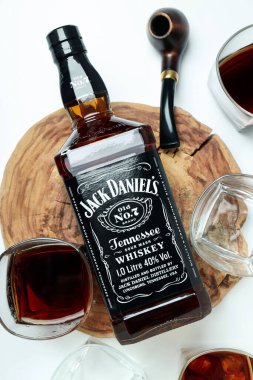 Odessa, Ukrayna, 03.11.2022: Alkol içeceği kavramı - Jack Daniels