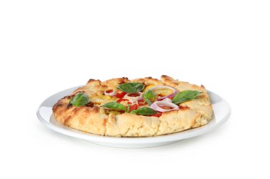 Lezzetli yiyecek kavramı, sebze galeti, beyaz arka planda izole edilmiş.