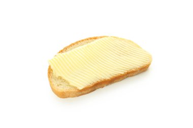 Sandwich with butter isolated on white background