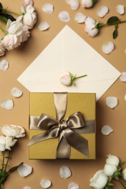 Selamlama konsepti, 8 Mart, Kadınlar Günü, üst manzara