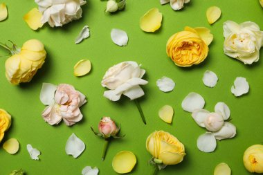 Selamlama konsepti, 8 Mart, Kadınlar Günü, üst manzara