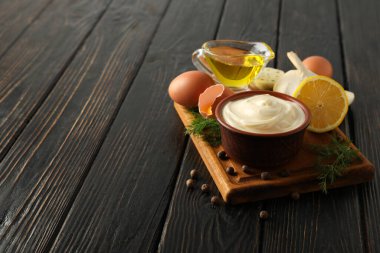 Sos kavramı, mayonez, metin için boşluk