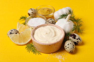 Yumurta sosu pişirme kavramı, mayonez sosu