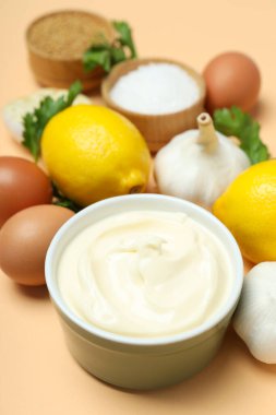 Yumurta sosu pişirme kavramı, mayonez sosu