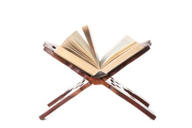 Concept of Muslim holy month Ramadan Kareem, isolated on white background