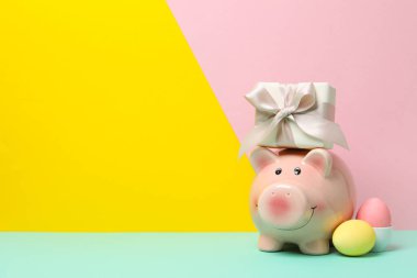 Concept of saving money for easter holidays