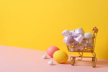 Concept of Easter shopping, holidays shopping concept