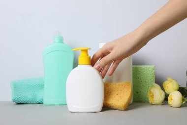 Concept of spring cleaning and house cleaning