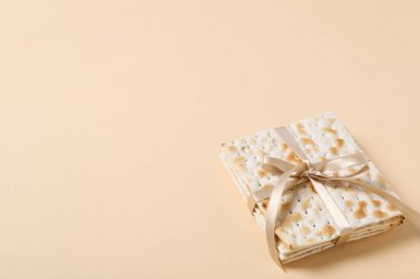 Concept of jewish Passover holiday, space for text