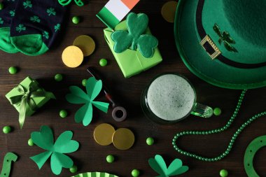 Concept of St. Patrick's Day, top view