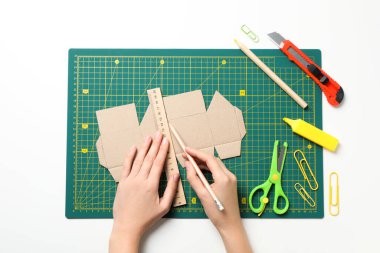 Concept of accessories for patchwork, cutting mat