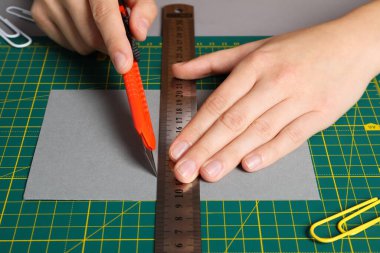 Concept of accessories for patchwork, cutting mat