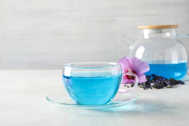 Concept of tasty hot drink, Anchan tea