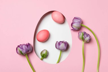 Concept of Easter, Easter holidays, top view