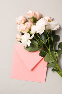 Concept of greeting, 8 march, Women's day, top view