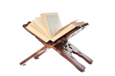 Concept of Muslim holy month Ramadan Kareem, isolated on white background