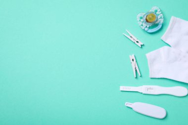 Concept of pregnancy and maternity, space for text