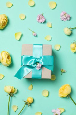 Concept of greeting, 8 march, Women's day, top view