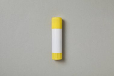 Concept of different office stationery with glue