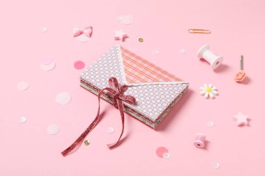 Concept of scrapbooking, scrapbooking for holiday, hobby concept