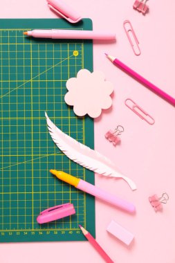 Concept of accessories for patchwork, cutting mat