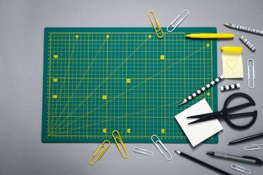 Concept of accessories for patchwork, cutting mat