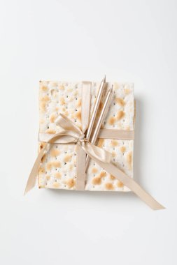 Concept of jewish Passover holiday, top view