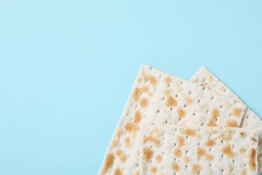 Concept of jewish Passover holiday, space for text