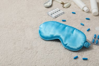 Concept of insomnia or bad sleep, problems with sleep