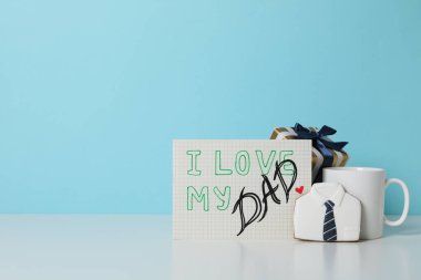 Happy Father's day, composition for Father's day, space for text