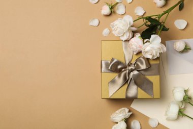 Concept of greeting, 8 march, Women's day, space for text