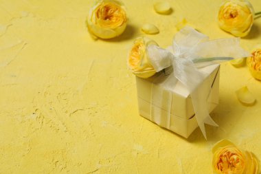 Concept of greeting, 8 march, Women's day, space for text