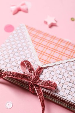 Concept of scrapbooking, scrapbooking for holiday, hobby concept