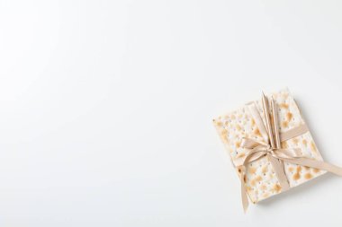 Concept of jewish Passover holiday, space for text