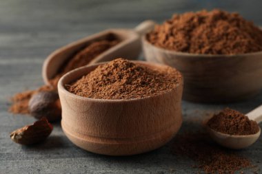 Farklı baharat, sos ve hindistan cevizi kavramları