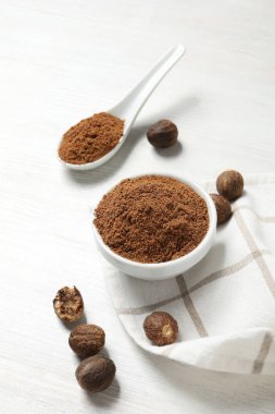 Farklı baharat, sos ve hindistan cevizi kavramları