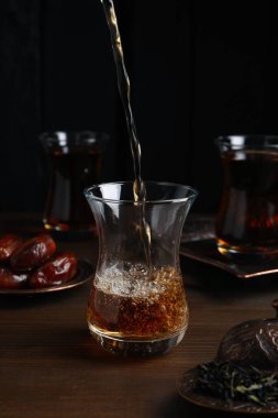 Concept of traditional turkish brewed hot drink