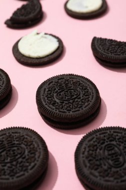 16.02.2022 - Odessa, Ukraine: Concept of tasty cookie with Oreo