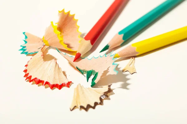 绘图用品概念 彩色铅笔 — 图库照片