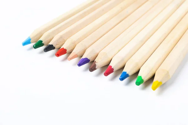 Concept Supplies Drawing Colorful Pencils — 图库照片