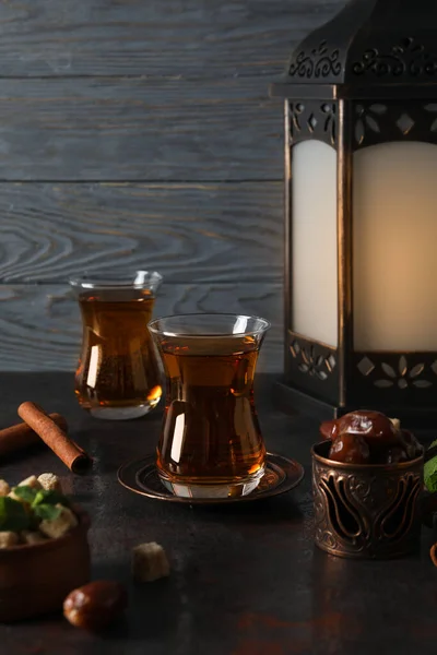Concept Traditional Turkish Brewed Hot Drink — Foto de Stock
