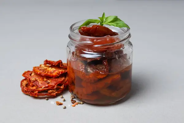 Concepto Comida Sabrosa Delicioso Tomate Seco —  Fotos de Stock