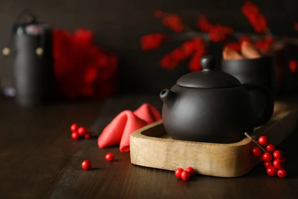 Концепція Гарячого Напою Азіатські Чайні Аксесуари — стокове фото