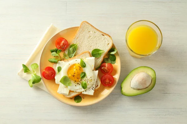 Concept Breakfast Tasty Food Top View — Stockfoto